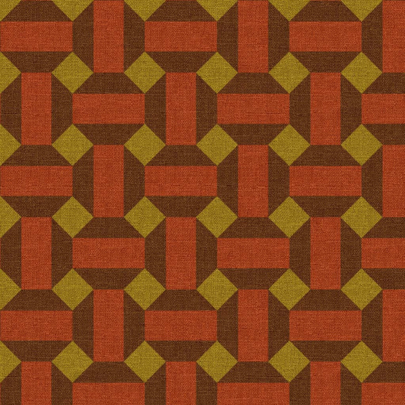 Semi panamá estampado THERESE Ocre / Cacao